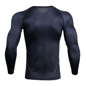 Camiseta de compresión para hombre con protección UV, manga larga, de secado rápido, para gimnasio y fitness, diseño de alta calidad, producto de gran venta. - Product Image 4