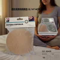 Almohadillas de Lactancia ESTERA XL 14*14CM, Esponja Suave de Alta Elasticidad, Transpirables, Sin Varillas, Tejidas en Spandex/Poliéster, para Ropa de Maternidad de Verano