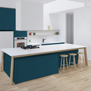 Ensemble complet d'armoires de cuisine modernes personnalisées JY Project, armoires de cuisine RTA en gros, armoires en MDF et contreplaqué de style européen - Product Image 3