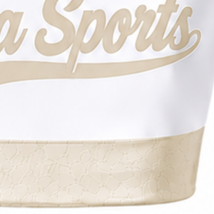 Maillot de cheerleading sans manches sublimé blanc et noir, tenue de sport athlétique pour l'entraînement, la performance et la compétition - Product Image 6