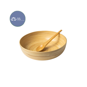 Tazón de Madera Natural Grueso de Alta Calidad, Tazón de Madera Sostenible para Servir Ensaladas, Venta al por Mayor - Product Image 1