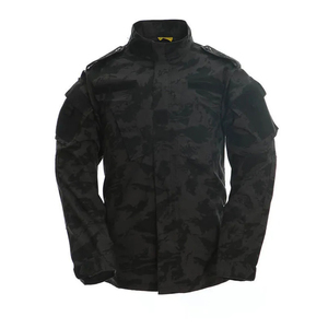 Uniforme de Guardia de Seguridad Camuflado Negro, Económico y Duradero, Personalizado para Insignia, Transpirable, con Múltiples Bolsillos y Refuerzo en los Codos - Product Image 2