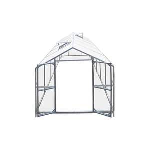 หลังคาโพลีคาร์บอเนตผนังสองชั้นสีเขียวกรอบเหล็กชุบสังกะสีสำหรับสวนเรือนกระจก TMG-GH821 8 'x 20' - Product Image 5