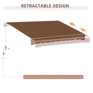 Tenda da Sole Estensibile in Lega di Alluminio per Finestre e Porte, Operazione Manuale, Copertura per Balcone e Patio con Protezione dalla Pioggia in PC Rivestito - Product Image 4