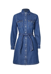 เดรสยาวเสื้อยีนส์มีกระดุมแบบลำลองสำหรับผู้หญิงเดรสแฟชั่นสไตล์ตะวันตก - Product Image 4