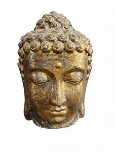 Figura Decorativa de Buda en Resina de Cemento GRC, Hecha a Mano en Indonesia, para Interiores y Exteriores, Estilo Antiguo Dorado, 100% Hecho en Indonesia, en Oferta - Product Image 3