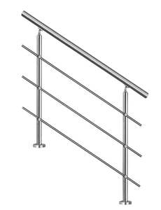 Système d'escalier avec main courante en profil T en aluminium série 6000 |   Services de soudage, découpe et pliage de rampes architecturales modernes - GROUPE CNW - Product Image 4