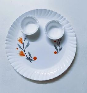 Assiettes de service en porcelaine fine écologiques à motif dessin animé, durables, en vrac, blanches, non toxiques, compatibles lave-vaisselle - Product Image 3