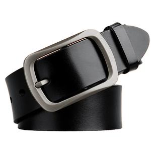 Ceinture en cuir de vache véritable Edgeco International, ceinture en cuir de vache véritable avec boucle en acier pour hommes, taille plus, 105-125 cm, largeur 2-4 cm - Product Image 1