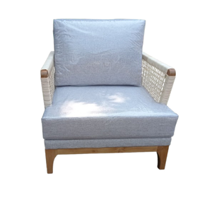 Fauteuil d'appoint en teck massif pour hôtel, villa, restaurant, complexe hôtelier, vente en gros sur mesure - Product Image 3