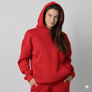 Sweat à capuche surdimensionné de haute qualité à manches longues avec logo personnalisable sur le devant, style décontracté pour les saisons d'automne, sweat à capuche pour femmes - Product Image 6