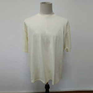 T-shirt en coton blanc à manches courtes et col rond pour homme, style décontracté, jersey uni, coupe classique, couleur unie - Product Image 2
