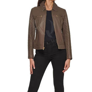 Chaqueta de Cuero Reversible para Mujer, Moderna, para Invierno, con Cierre de Cremallera, Perfecta para Viajes, Compras y Uso Diario - Product Image 2