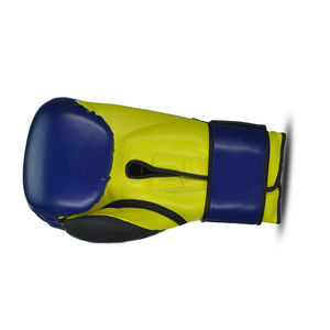 Blue And Lime <b>Green</b> PU Boxing Training Gloves With <b>Lace</b>-up Wrist Closure For Adults - Product Image 2