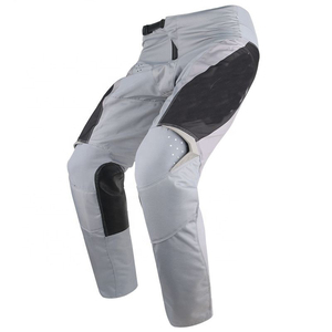 Pantalon de moto bleu pour homme avec empiècements noirs, respirant, en polyester et nylon, pour sports de plein air, fermeture éclair - Product Image 2