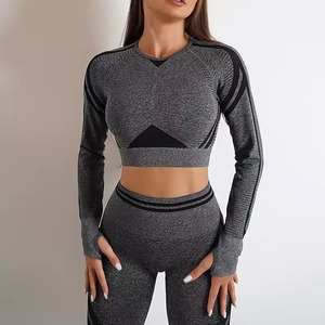 Custom Wholesale Fitness Clothes for Gym Wear Women Sets Yoga <b>Jackets</b> <b>Workout</b> Leggings Sports Bra Top Sportswear Sets - Product Image 5