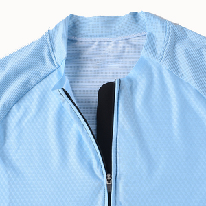 Maillot de cyclisme d'été personnalisé imprimé par transfert thermique, extensible, séchage rapide, fermeture éclair intégrale, manches courtes, Spandex/Polyester, pour équipe - Product Image 4