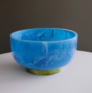 Blue & <b>Green</b> <b>Color</b> Epoxy Resin Serving bowl Table Decorative Item Best Quality Modern Crafts In Wholesale - Product Image 1