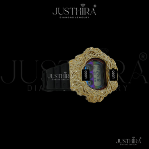 Reloj de diamantes VVS Moissanite con bisel dorado, estilo HipHop, para hombre y mujer, unisex, reloj de pulsera de moda premium al precio más bajo. - Product Image 3