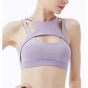Soutien-gorge de sport pour femme, 92 % polyester, 8 % élasthanne, haut de sport, soutien-gorge de yoga, soutien-gorge de sport côtelé, crop top de sport - Product Image 5