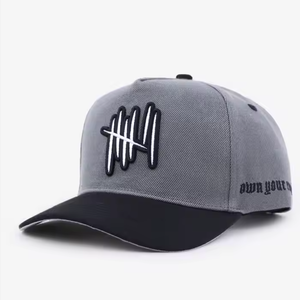 Gorra de Golf de Alta Calidad OEM ODM, Gorra de Béisbol Estructurada de 5 Paneles, Logotipo Bordado Personalizado, Gorras Negras y Grises para Hombres, Mujeres y Unisex - Product Image 2