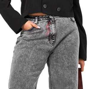 Women Clothing <b>Jeans</b> Baggy <b>Flared</b> <b>Jeans</b> With Pocket for Woman Pants Breathable Denim Pant OEM Service 2025 - Product Image 6