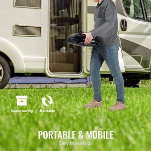 Grande capacità da 143 galloni in PVC pieghevole serbatoio d'acqua portatile nero giardino Water Catcher rubinetti Overflow Kit idratazione vescica - Product Image 4