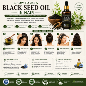 Huile Essentielle Pure de Nigelle de Qualité Supérieure, Pressée à Froid, Huile de Graines Noires (Nigella Sativa) pour Soins du Visage, de la Peau, des Cheveux et du Cuir Chevelu – Meilleure Vente - Product Image 2