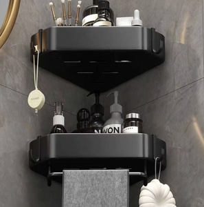 Étagère d'angle murale en alliage d'aluminium pour salle de bain, support de rangement métallique pour douche, organisateur de rangement - Product Image 1
