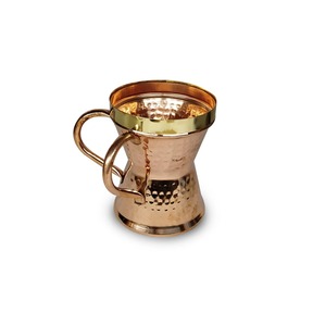 Mug en cuivre pur fait main de qualité export, finition lisse, pour usage quotidien, disponible à prix export depuis l'Inde - Product Image 1