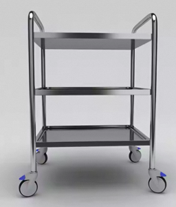 Heavy-Duty Metal Hospital Trolley Utility <b>Cart</b> Efficient Fabrication Services <b>Tool</b> - Product Image 4