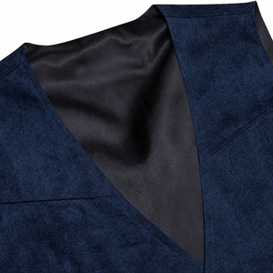 Gilet en cuir suédé vintage pour homme, style western cowboy, avec franges et pompons, boutons-pression, décontracté, OEM - Product Image 6