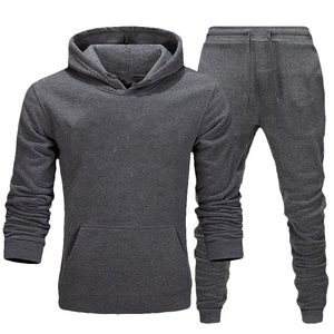 Survêtement à capuche blanc pour homme, manches longues, couleur unie, décontracté, pour l'automne, avec poches latérales, matière en coton respirant - Product Image 6