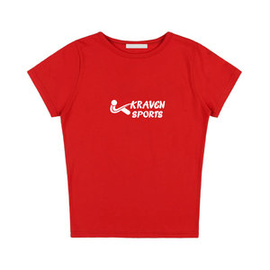 Summer Season Custom Printing Logo Women Crop <b>Top</b> Shirts 100% Breathable Women Crop <b>Top</b> Shirts - Product Image 1