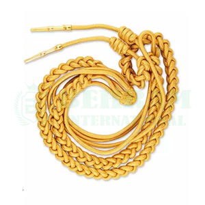 High Quality 2026 Customized Embroidered Tactical Uniform Double Tone Aiguillette Cords Metal Tip <b>Accessories</b> In Different Color - Product Image 6