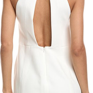 Nuevo Vestido Corto de Satén Blanco Zeta con Cuello Halter y Abertura Frontal sin Mangas para Mujer, Estilo Sexy para Fiesta o Sororidad - Product Image 5