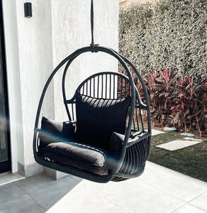 Handmade <b>white</b> rattan swing chairs outdoor wicker <b>hanging</b> chair direct supply from producer - Product Image 6