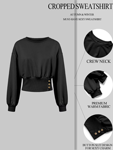 Sudadera con capucha para mujer, nueva, de calidad, estilo retro, color liso, oversize, cuello redondo, adelgazante, estilo informal, top diario esencial, lo último en sudaderas con capucha. - Product Image 1