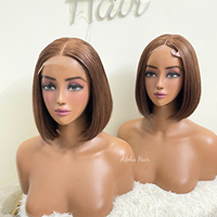 Extensiones de Cabello Humano Vietnamita Premium, Lisas como el Espejo, con Encaje HD, Sin Pegamento, Sin Enredos, Sin Caída, Peluca con Frente de Encaje