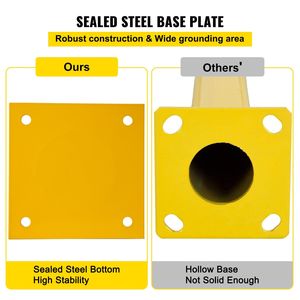 Palo di Sicurezza da 48 Pollici in Acciaio Q235 Giallo, Tubo da 4,5 Pollici di Diametro, Sicuro e Affidabile - Product Image 5