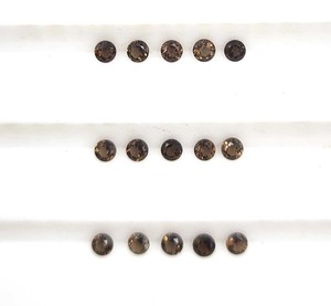 Lot de 100 pierres précieuses rondes en quartz fumé naturel, taille ronde, 2 mm, certifiées IGI, pour la fabrication de bijoux (pendentif/bracelet/boucles d'oreilles) - Product Image 3