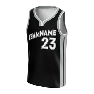 Camiseta de Baloncesto Personalizada de Malla Transpirable, de Secado Rápido, con Bordado y Rayas Impresas - Product Image 3