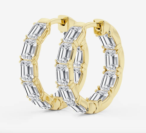 <b>Hoops</b> Earrings Diamond Earrings Gold and <b>Silver</b> Earrings Natural and Lab Grown Diamonds Earrings <b>Hoops</b> Fine Jewelry for Women - Product Image 1