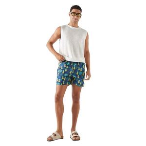 Shorts de bain imprimés pour hommes 100 % polyester séchage rapide anti-UV respirant écologique taille élastique doublure en maille vêtements de plage - Product Image 3