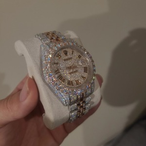 Reloj de Lujo para Hombre, Colección Hip Hop, con Diamantes Blancos Brillantes de Moissanita VVS, Mecánico, de Acero Inoxidable de Alta Calidad - Product Image 2