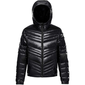 2025 New Puffer Jacket Men Shiny Puffer Black Jacket Men <b>Back</b> Bubble Jackets Wholesale Winter for Men Stand Casual Knitted - Product Image 1