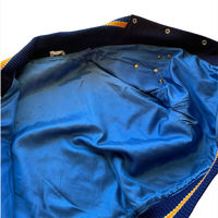 Blouson universitaire streetwear personnalisé à double boutonnage pour homme, avec manches en coton et couleurs personnalisables, style baseball Letterman