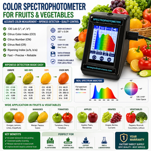 Espectrofotómetro de Color Portátil de Mano, 400-700 Nm, Resolución de 1 Nm, Apertura de 28 mm, Alta Precisión, Medición de Color ODM al 1% - Product Image 3
