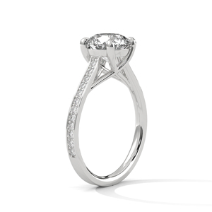 Hot Selling Wholesale Price Jewelry Crafted From 14k Prong Set White Gold GRA Certified Elegant Design Engagement <b>Ring</b> For Her - Product Image 2