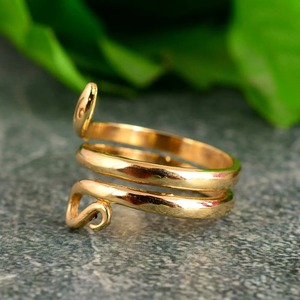 Anillo de Serpiente Ajustable de Alta Calidad Chapado en Oro de 18k, Diseño Minimalista de Animal, para Venta al por Mayor/OEM/ODM - Product Image 4